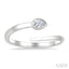 Pear Shape Bezel Bypass Diamond Fashion Ring