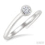Round Shape Bezel Bypass Diamond Fashion Ring