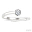 Round Shape Bezel Bypass Diamond Fashion Ring