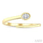 Oval Shape Bezel Bypass Diamond Fashion Ring