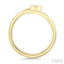Oval Shape Bezel Bypass Diamond Fashion Ring