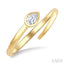 Pear Shape Bezel Bypass Diamond Fashion Ring