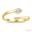 Pear Shape Bezel Bypass Diamond Fashion Ring