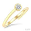 Round Shape Bezel Bypass Diamond Fashion Ring