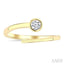 Round Shape Bezel Bypass Diamond Fashion Ring