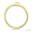 Round Shape Bezel Bypass Diamond Fashion Ring