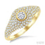 Pave-Set Round Shape Diamond Fashion Signet Ring