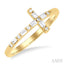 Sideway Cross Baguette Diamond Fashion Ring