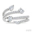 Mixed Shape Diamond Fashion Open Ring