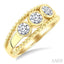Bead Bijoux 3 Stone Bezel Diamond Fashion Ring