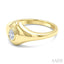 Golden Glow Oval Shape Diamond Fashion Signet Ring