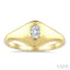 Golden Glow Oval Shape Diamond Fashion Signet Ring
