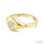 Golden Glow Pear Shape Diamond Fashion Signet Ring