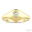 Golden Glow Pear Shape Diamond Fashion Signet Ring