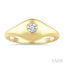 Golden Glow Round Shape Diamond Fashion Signet Ring