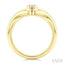 Golden Glow Round Shape Diamond Fashion Signet Ring