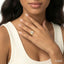 Floral Mixed Shape Diamond Wide Band