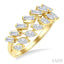 2 Row Mixed Shape Diamond Fashion Ring