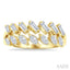 2 Row Mixed Shape Diamond Fashion Ring