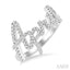 Script 'April' Diamond Name Ring