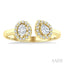 Toi Et Moi Halo Diamond Fashion Open Ring