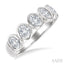 5 Stone Oval Shape Bezel Set Diamond Band