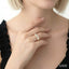 Emerald Shape Bezel Set Diamond Band
