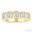 Emerald Shape Bezel Set Diamond Band