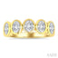 5 Stone Oval Shape Bezel Set Diamond Band