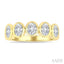 5 Stone Oval Shape Bezel Set Diamond Band