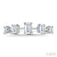 Emerald Shape 5 Stone Half Eternity Diamond Fashion Band
