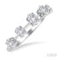 Oval Shape 5 Stone Half Eternity Diamond Fashion Band
