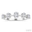Oval Shape 5 Stone Half Eternity Diamond Fashion Band