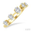 Oval Shape 5 Stone Half Eternity Diamond Fashion Band