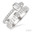 Emerald Shape Bezel Diamond Fashion Open Ring