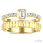 Emerald Shape Bezel Diamond Fashion Open Ring