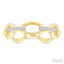 Bold Oval Shape Link Diamond Fashion Ring