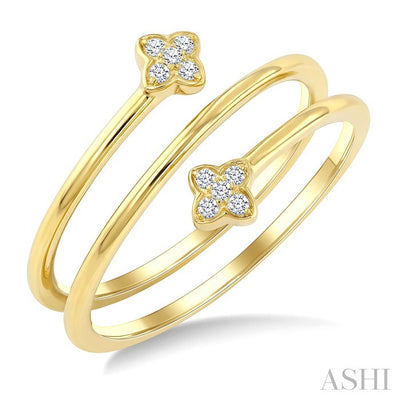 Clover Coil Diamond Fashion Ring