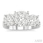 Round Shape Past Present & Future Lovebright Essential Diamond Ring