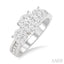 Round Shape Past Present & Future Lovebright Essential Diamond Ring