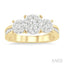 Round Shape Past Present & Future Lovebright Essential Diamond Ring