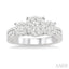 Round Shape Past Present & Future Lovebright Essential Diamond Ring