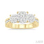 Round Shape Past Present & Future Lovebright Essential Diamond Ring