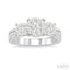 Round Shape Past Present & Future Lovebright Essential Diamond Ring