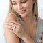Round Shape Past Present & Future Lovebright Essential Diamond Engagement Ring