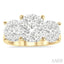 Round Shape Past Present & Future Lovebright Essential Diamond Engagement Ring