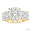 Round Shape Past Present & Future Lovebright Essential Diamond Engagement Ring
