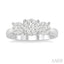 Round Shape Past Present & Future Lovebright Essential Diamond Engagement Ring