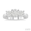 Round Shape Past Present & Future Lovebright Essential Diamond Engagement Ring