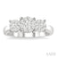 Round Shape Past Present & Future Lovebright Essential Diamond Engagement Ring